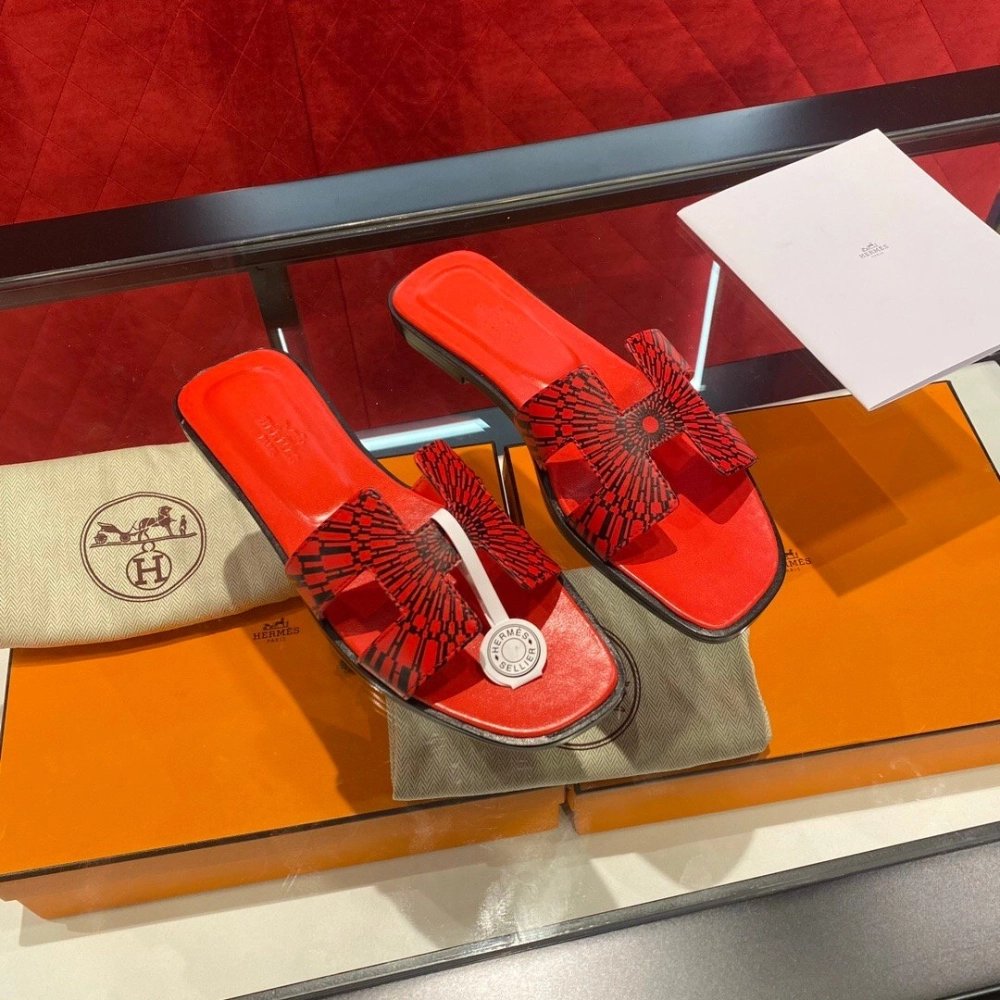 Hermes flat slides summer shoes_2