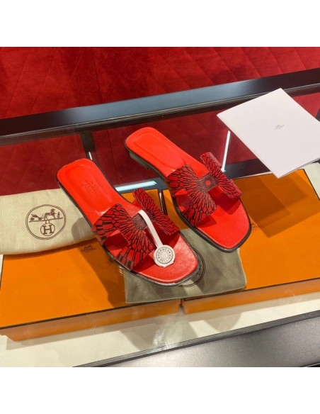 Hermes flat slides summer shoes_2