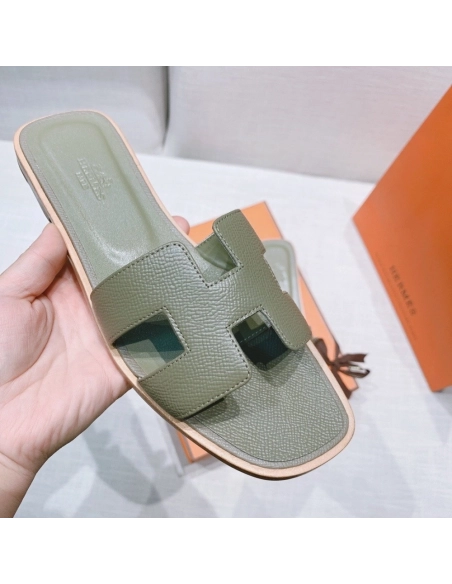 Hermes flat slides summer shoes_20