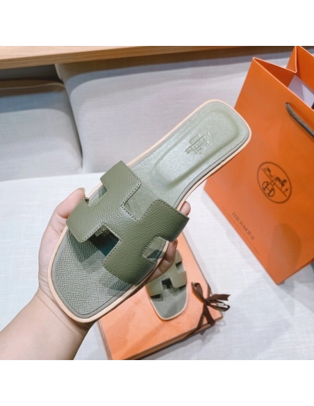 Hermes flat slides summer shoes_20