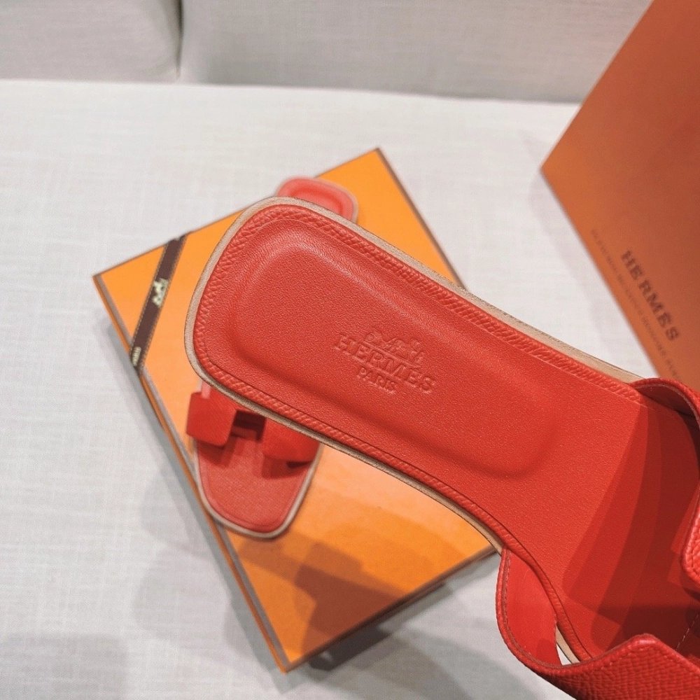 Hermes flat slides summer shoes_21