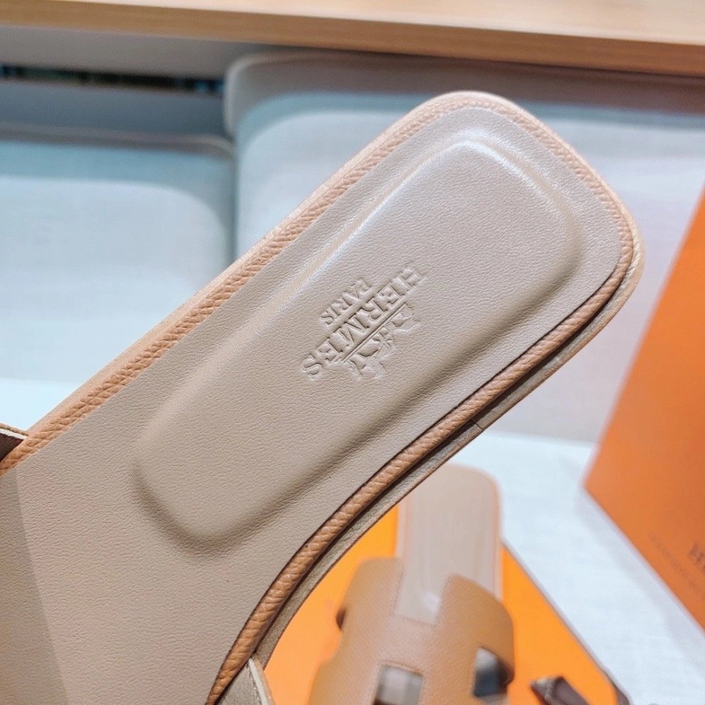 Hermes flat slides summer shoes_24