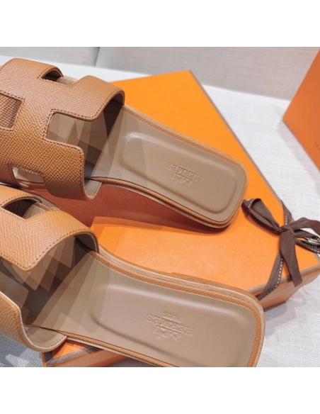 Hermes flat slides summer shoes_24