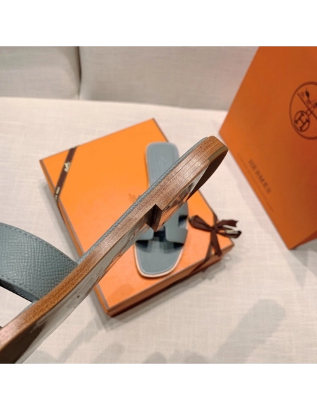 Hermes flat slides summer shoes_25