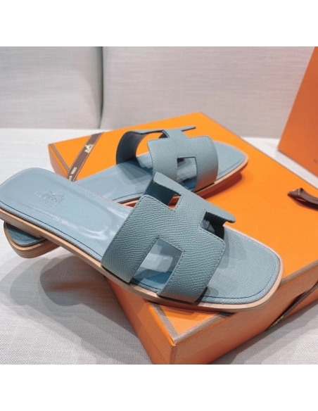 Hermes flat slides summer shoes_25