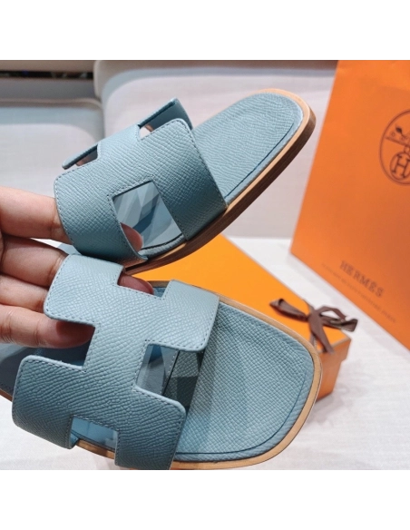 Hermes flat slides summer shoes_25