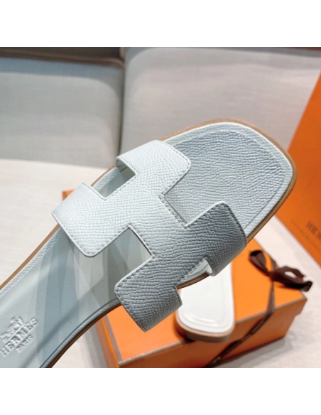 Hermes flat slides summer shoes_26