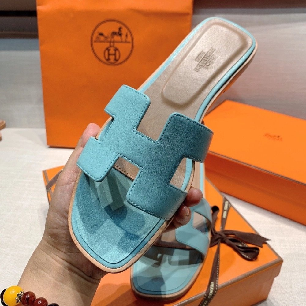Hermes flat slides summer shoes_27