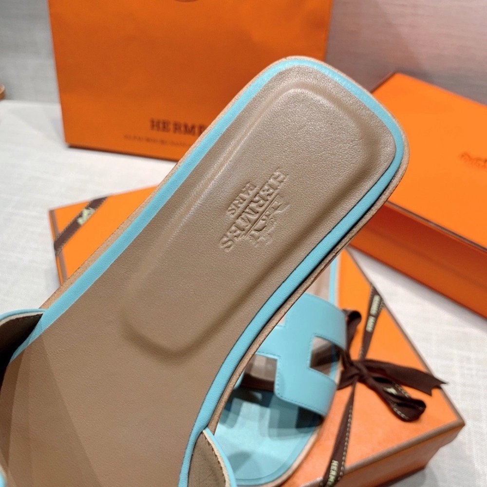 Hermes flat slides summer shoes_27