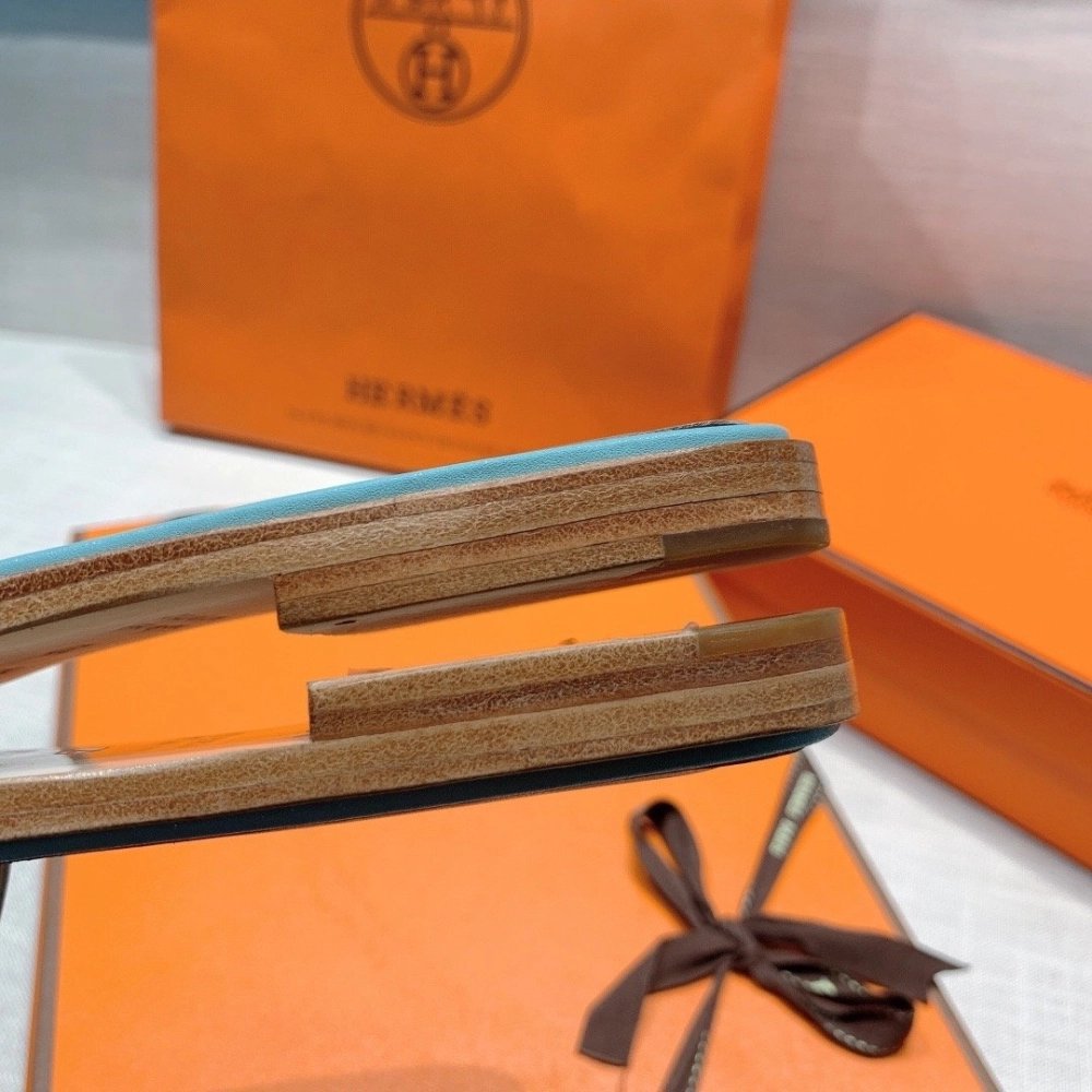 Hermes flat slides summer shoes_27