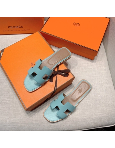 Hermes flat slides summer shoes_27