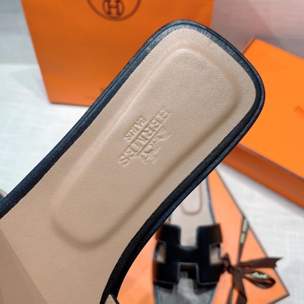 Hermes flat slides summer shoes_30
