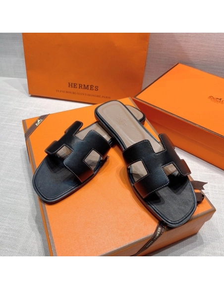 Hermes flat slides summer shoes_30