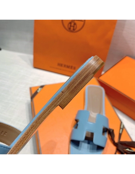Hermes flat slides summer shoes_32