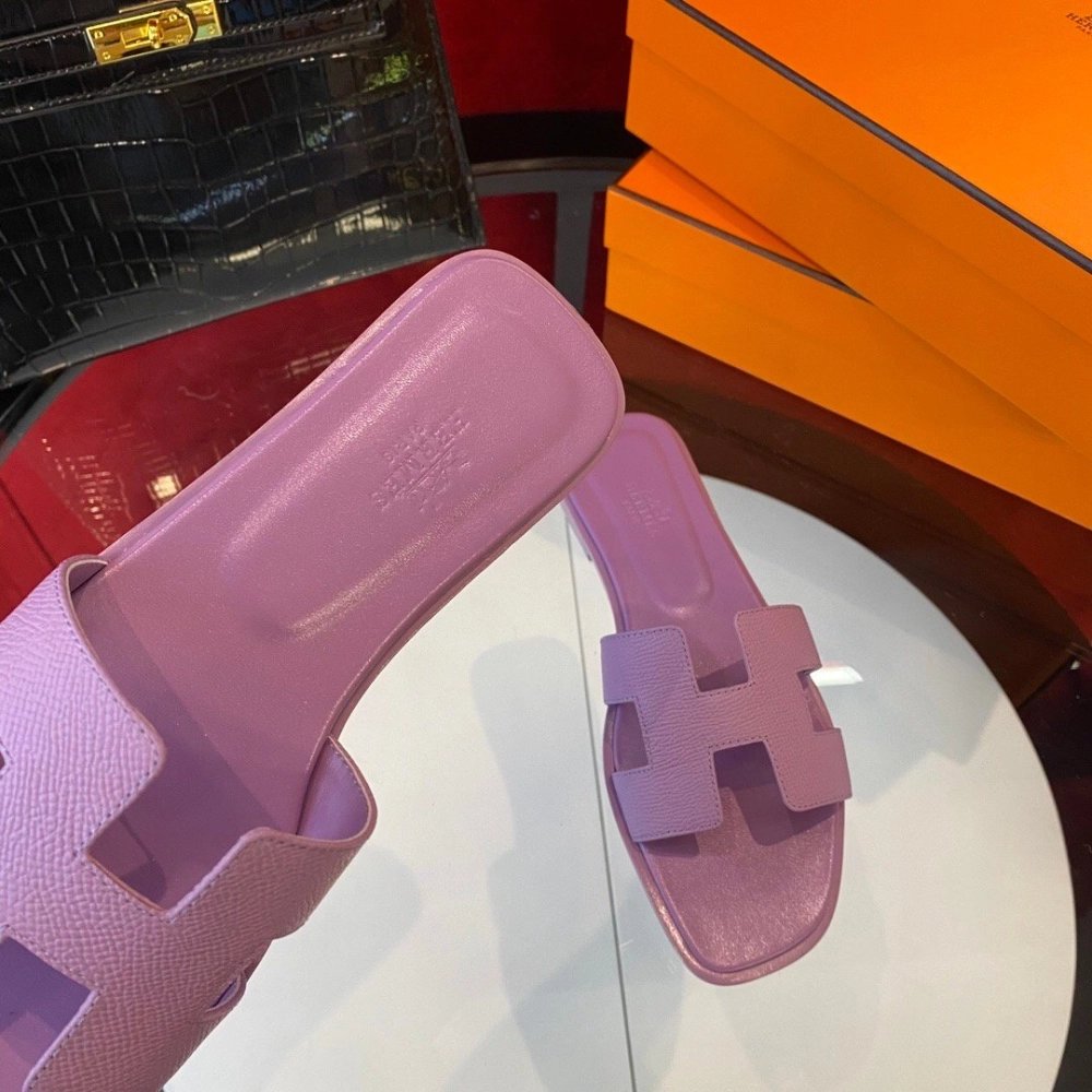 Hermes flat slides summer shoes_5