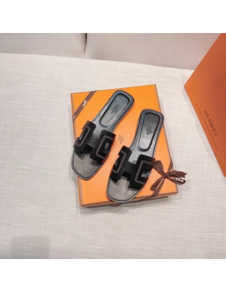 Hermes flat slides summer shoes_7