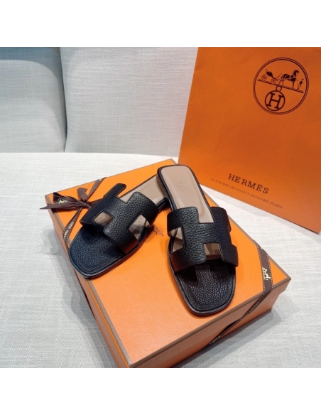 Hermes flat slides summer shoes_8