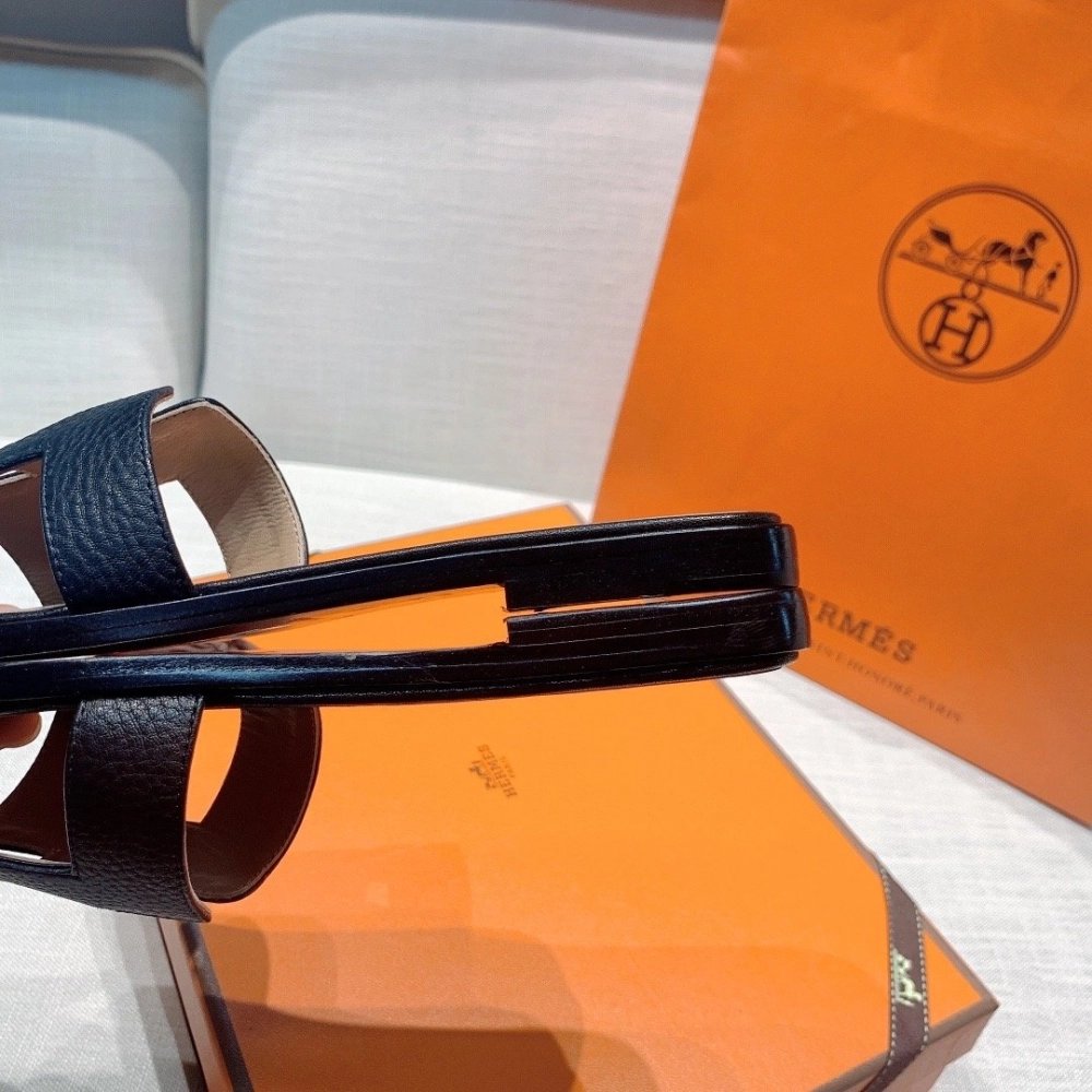 Hermes flat slides summer shoes_8