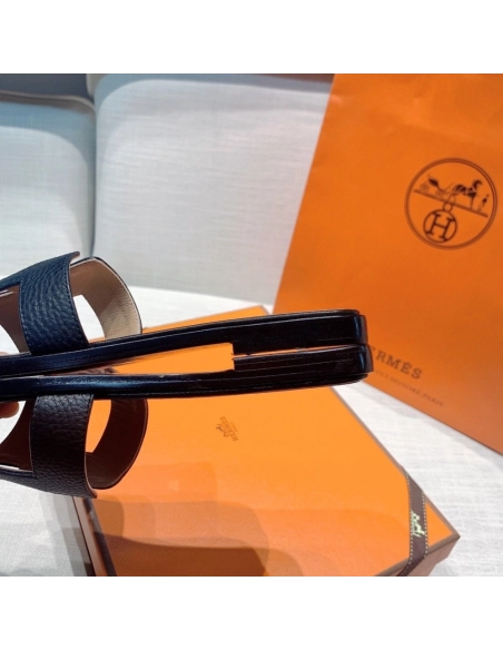 Hermes flat slides summer shoes_8