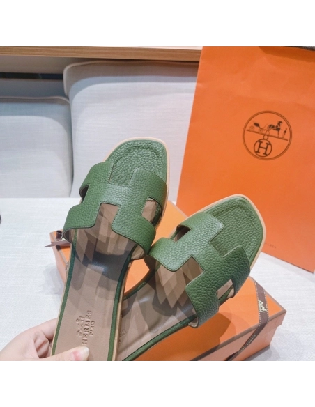 Hermes flat slides summer shoes_8