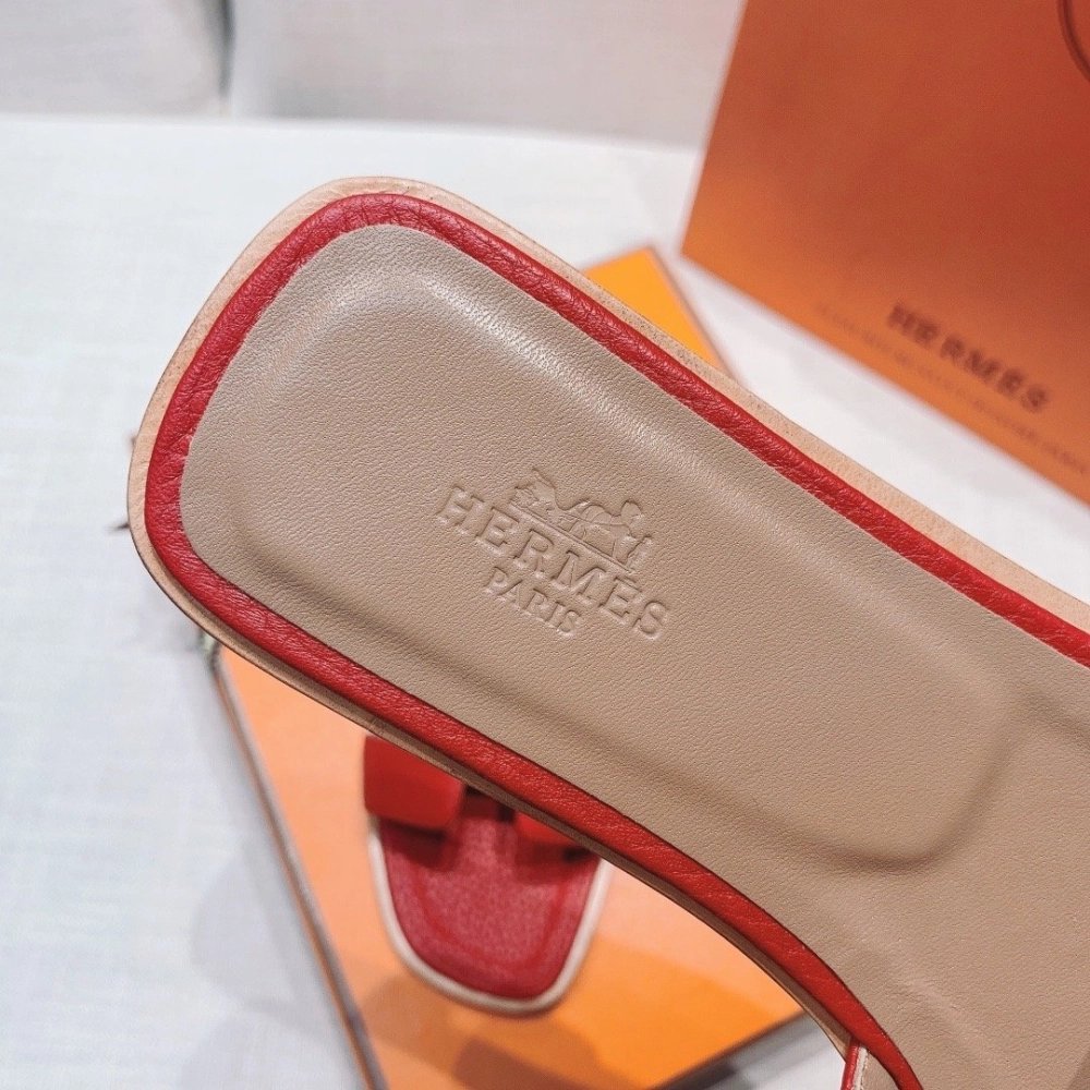 Hermes flat slides summer shoes_8