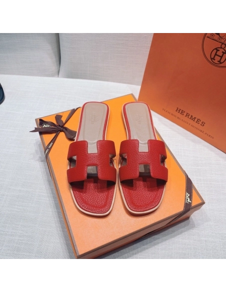 Hermes flat slides summer shoes_8