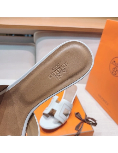 Hermes mid-heel slides