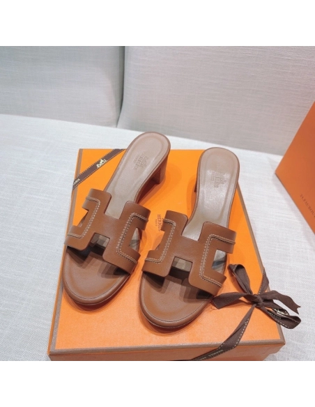 Hermes mid-heel slides