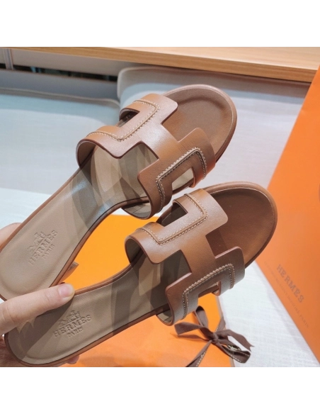 Hermes mid-heel slides
