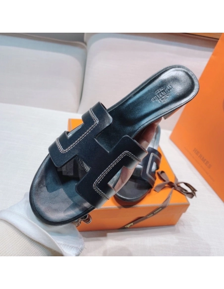 Hermes mid-heel slides