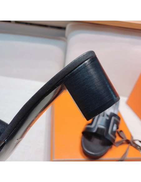 Hermes mid-heel slides