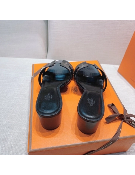 Hermes mid-heel slides