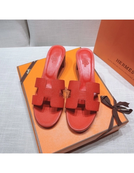 Hermes mid-heel slides summer shoes_11