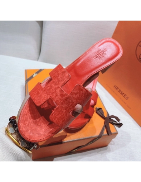 Hermes mid-heel slides summer shoes_11