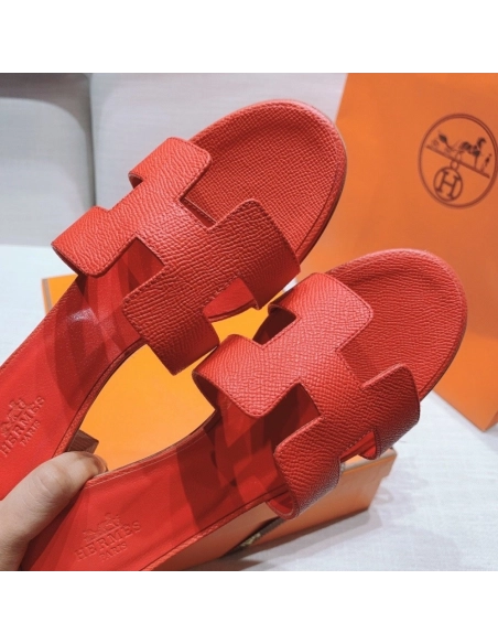 Hermes mid-heel slides summer shoes_11