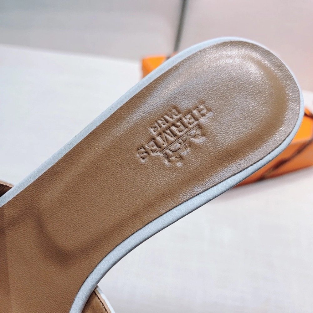 Hermes mid-heel slides summer shoes_17