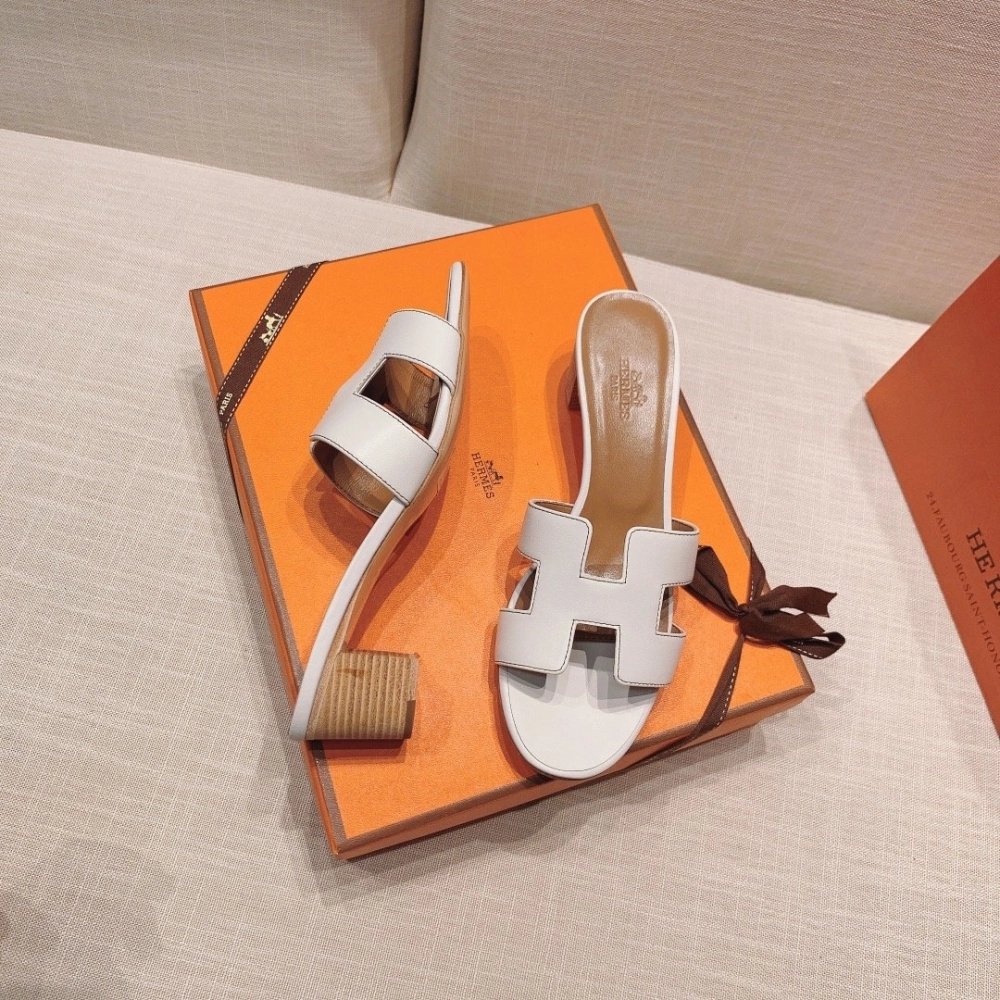Hermes mid-heel slides summer shoes_17