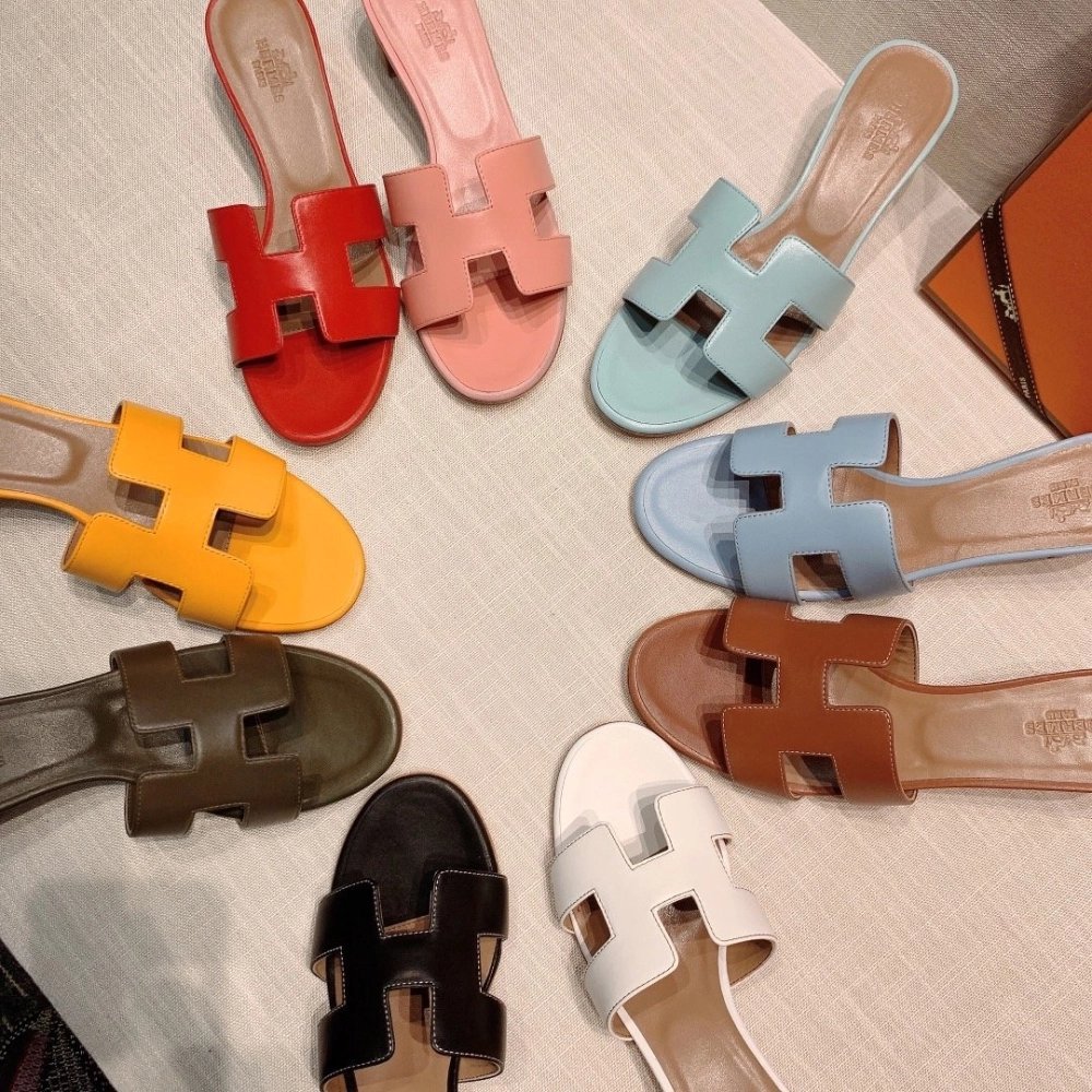 Hermes mid-heel slides summer shoes_17