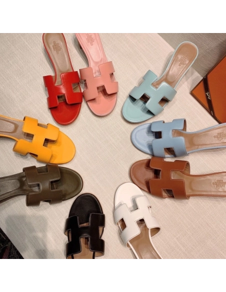 Hermes mid-heel slides summer shoes_17