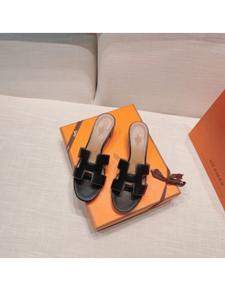 Hermes mid-heel slides summer shoes_18