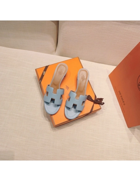 Hermes mid-heel slides summer shoes_19