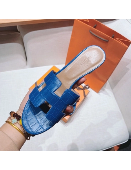 Hermes mid-heel slides summer shoes_2