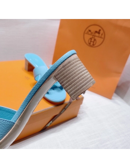 Hermes mid-heel slides summer shoes_3