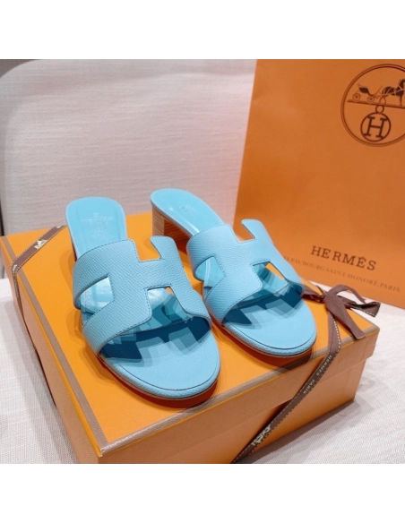 Hermes mid-heel slides summer shoes_3