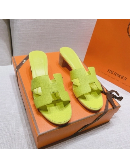 Hermes mid-heel slides summer shoes_4