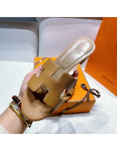 Hermes mid-heel slides summer shoes_7