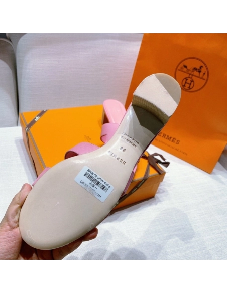 Hermes mid-heel slides summer shoes_9