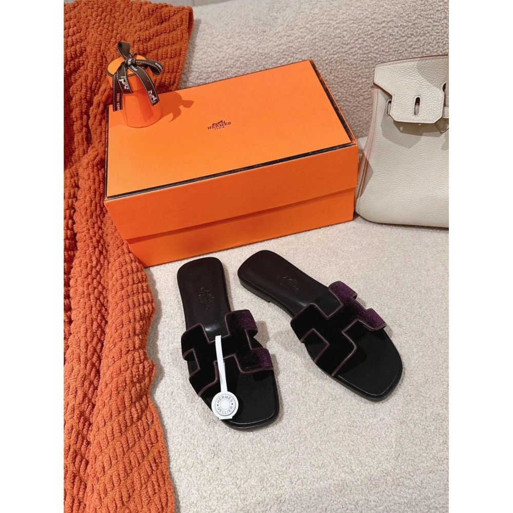 Hermes Oran slides summer shoes_13