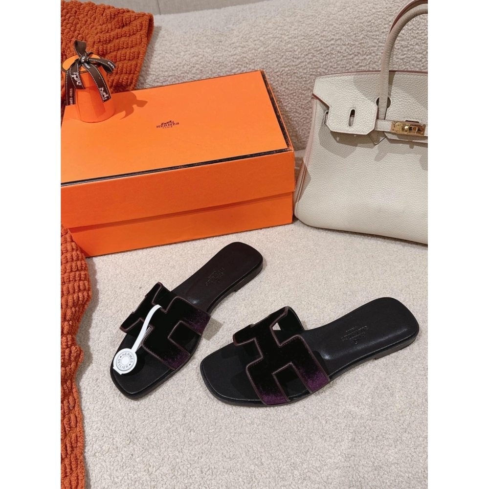 Hermes Oran slides summer shoes_13