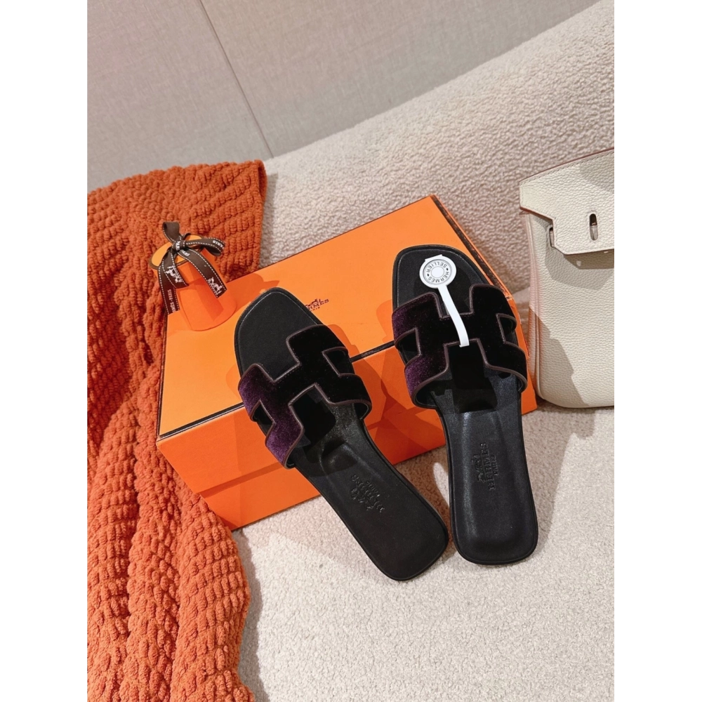 Hermes Oran slides summer shoes_13